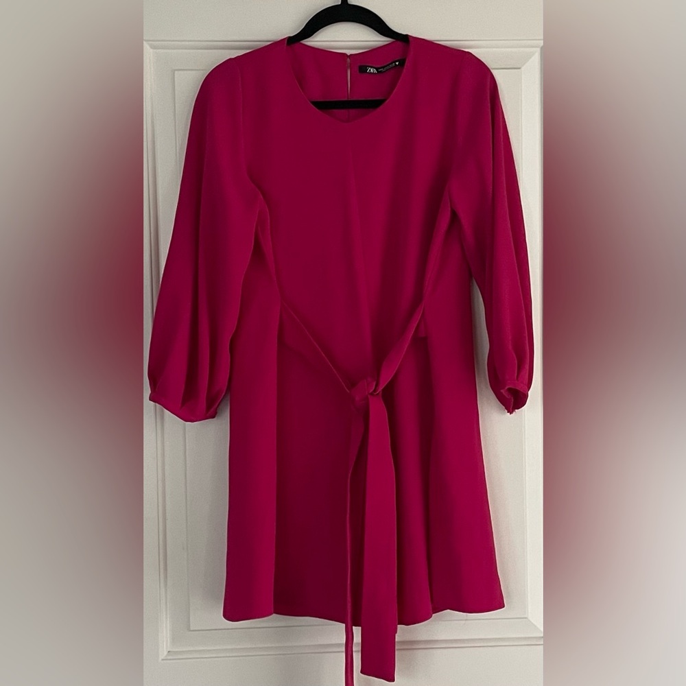 Zara Fuchsia Long Sleeve Dress